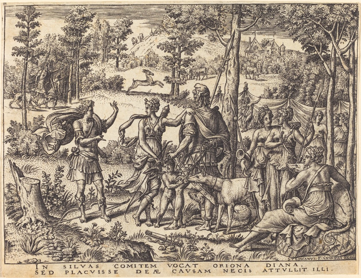 Diana en Orion door Etienne Delaune