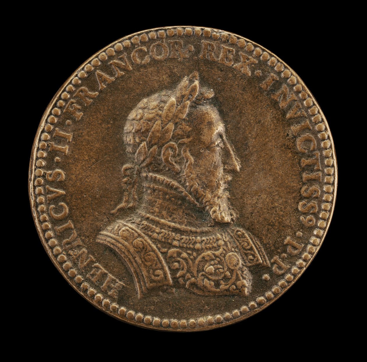 Hendrik II, 1519-1559, koning van Frankrijk 1547 [voorzijde] door Etienne Delaune