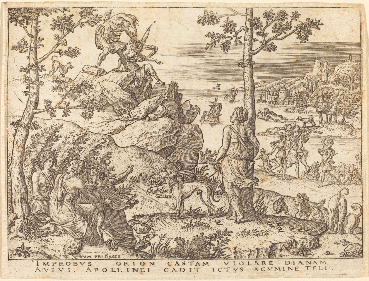 Orion Gedood door Apollo door Etienne Delaune