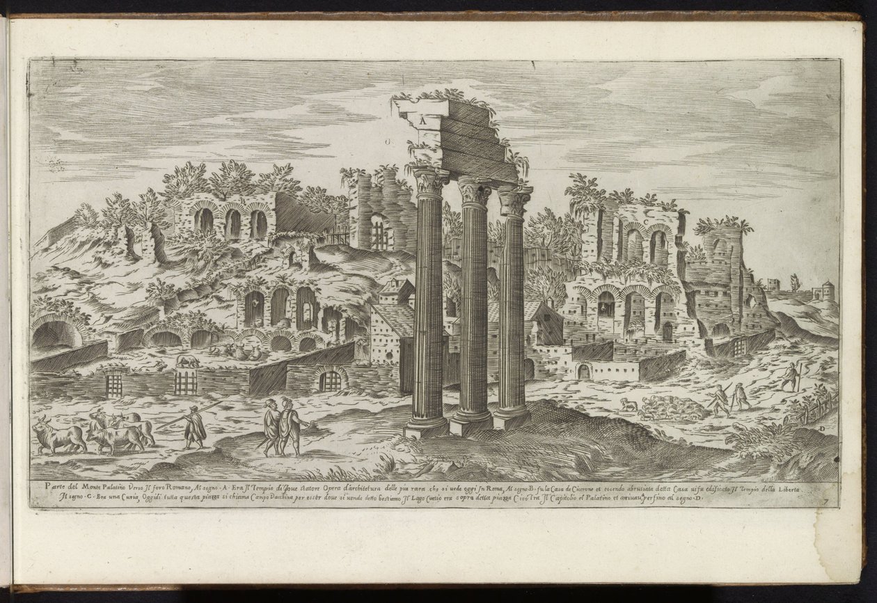 Palatijn te Rome door Etienne Duperac