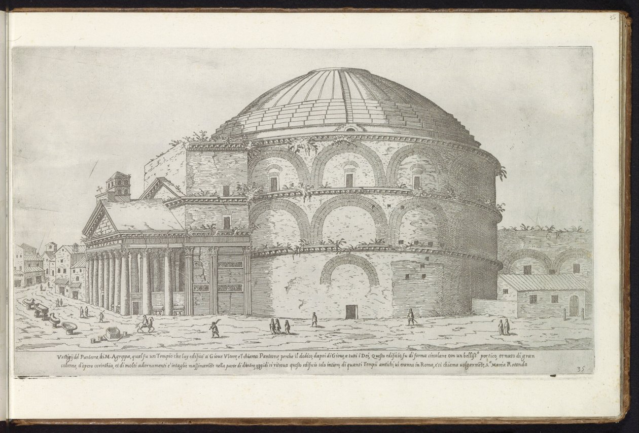 Pantheon te Rome door Etienne Duperac