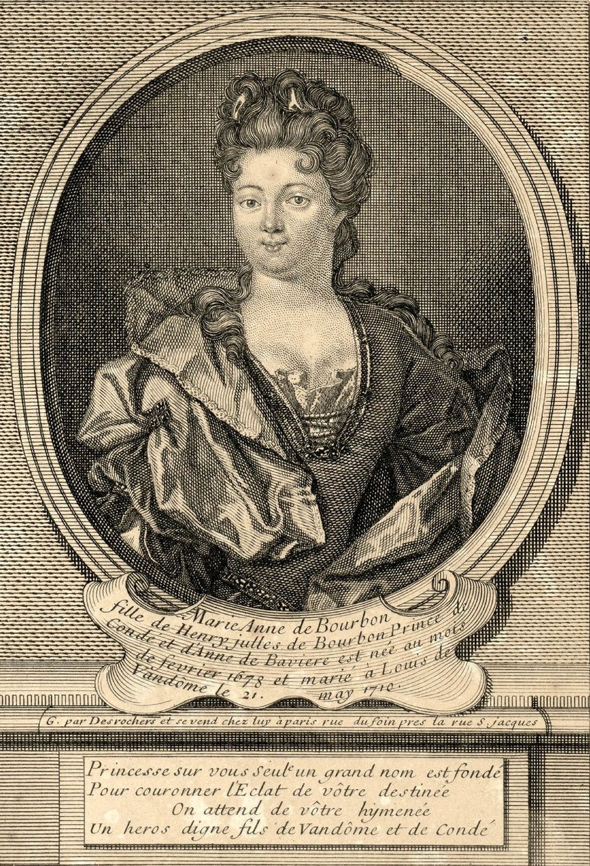 Marie Anne de Bourbon, hertogin van Vendôme door Etienne Jehandier Desrochers