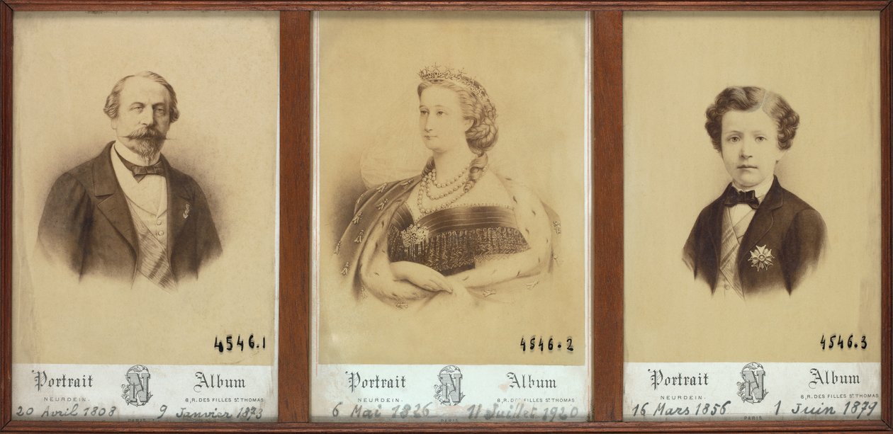 Portret van de familie Imperiale door Etienne & Neurdein Louis Antonin (1846 p. 1915) Neurdein