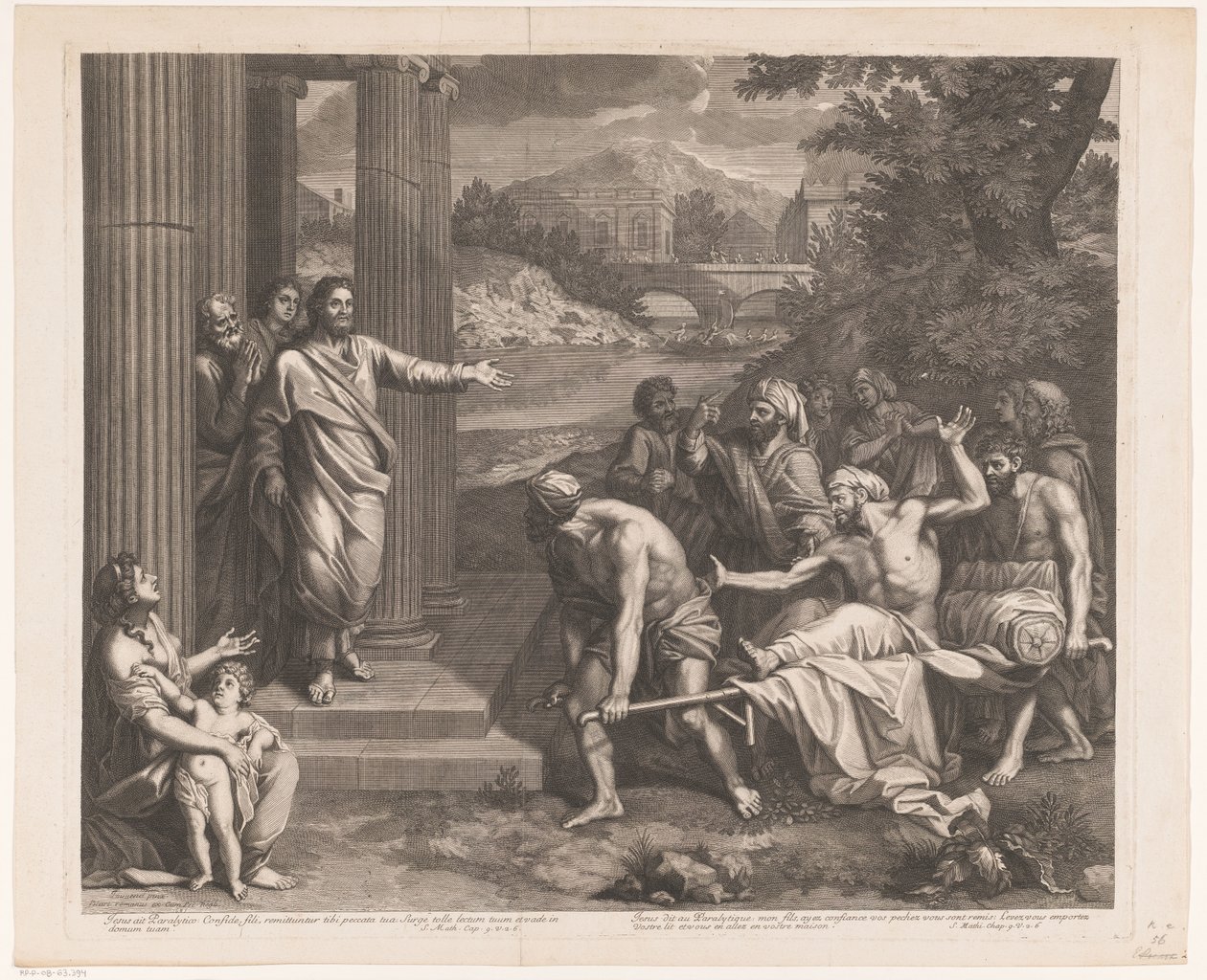 Christus geneest de lamme door Etienne Picart