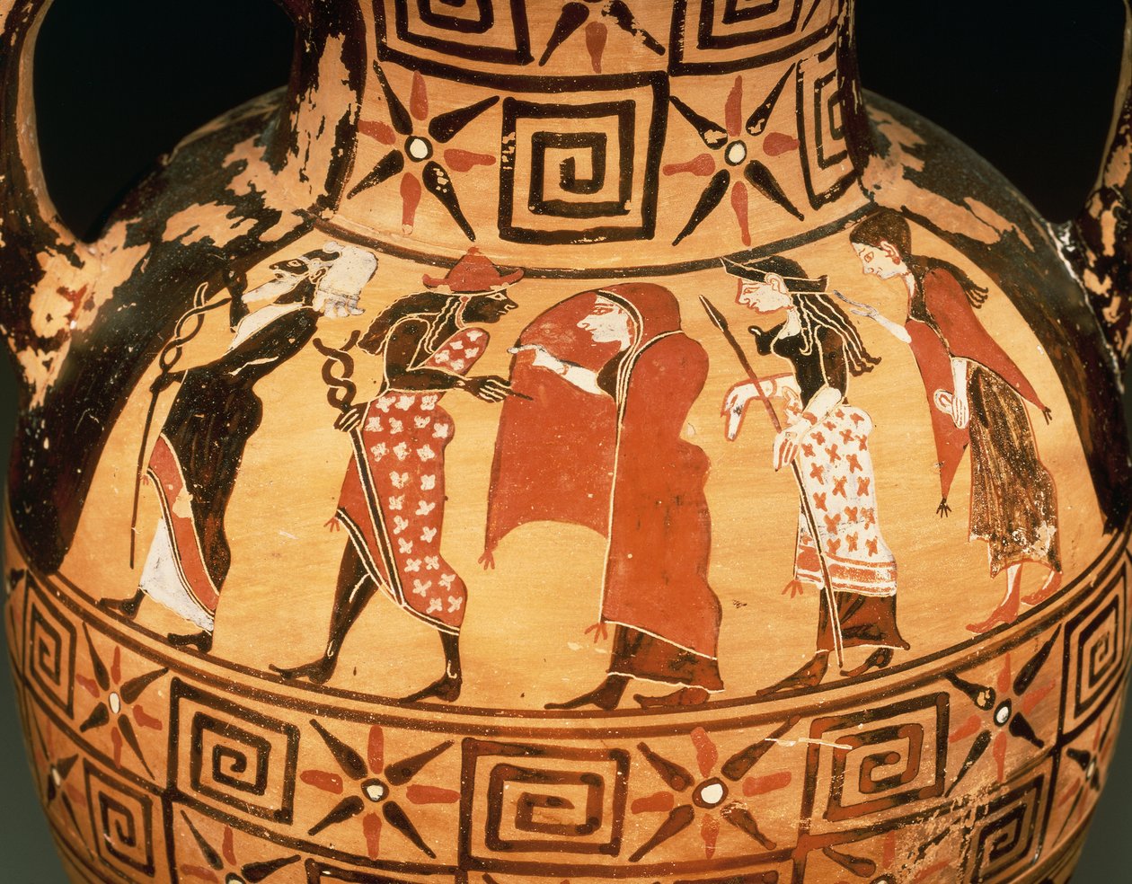 Zwartfigurige amfoor met de Oordeel van Parijs door Etruscan