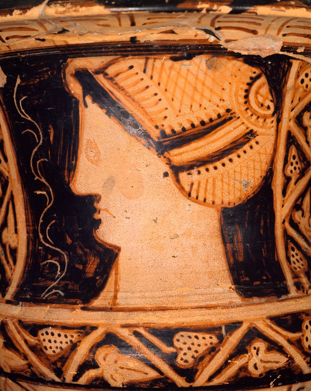 Detail (kelkvormige krater uit Spina (Emilia Romagna). Etruskische beschaving, 4e eeuw v.Chr.) door Etruscan