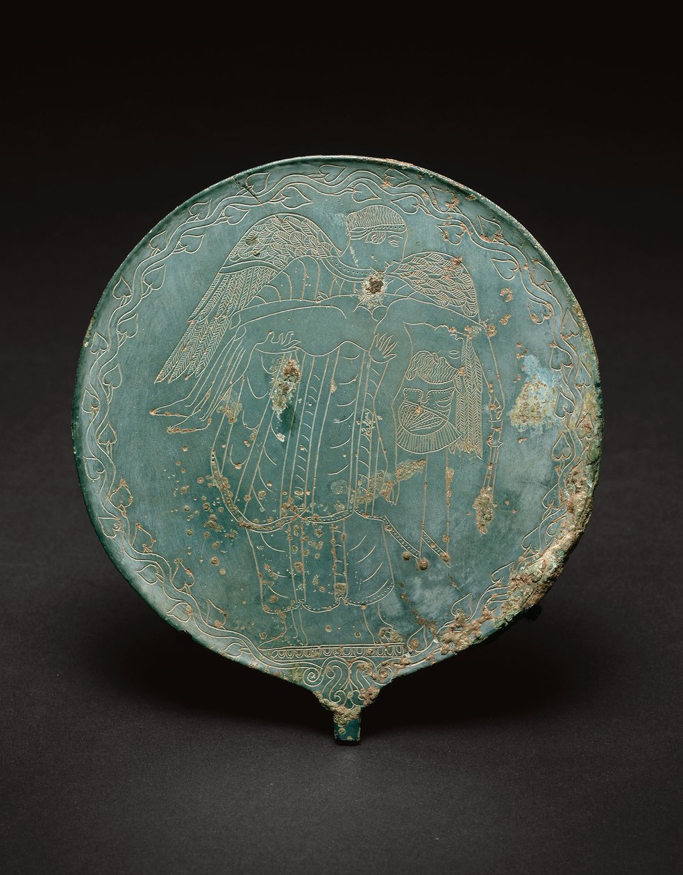 Handspiegel, 470 v.Chr. - 450 v.Chr. door Etruscan