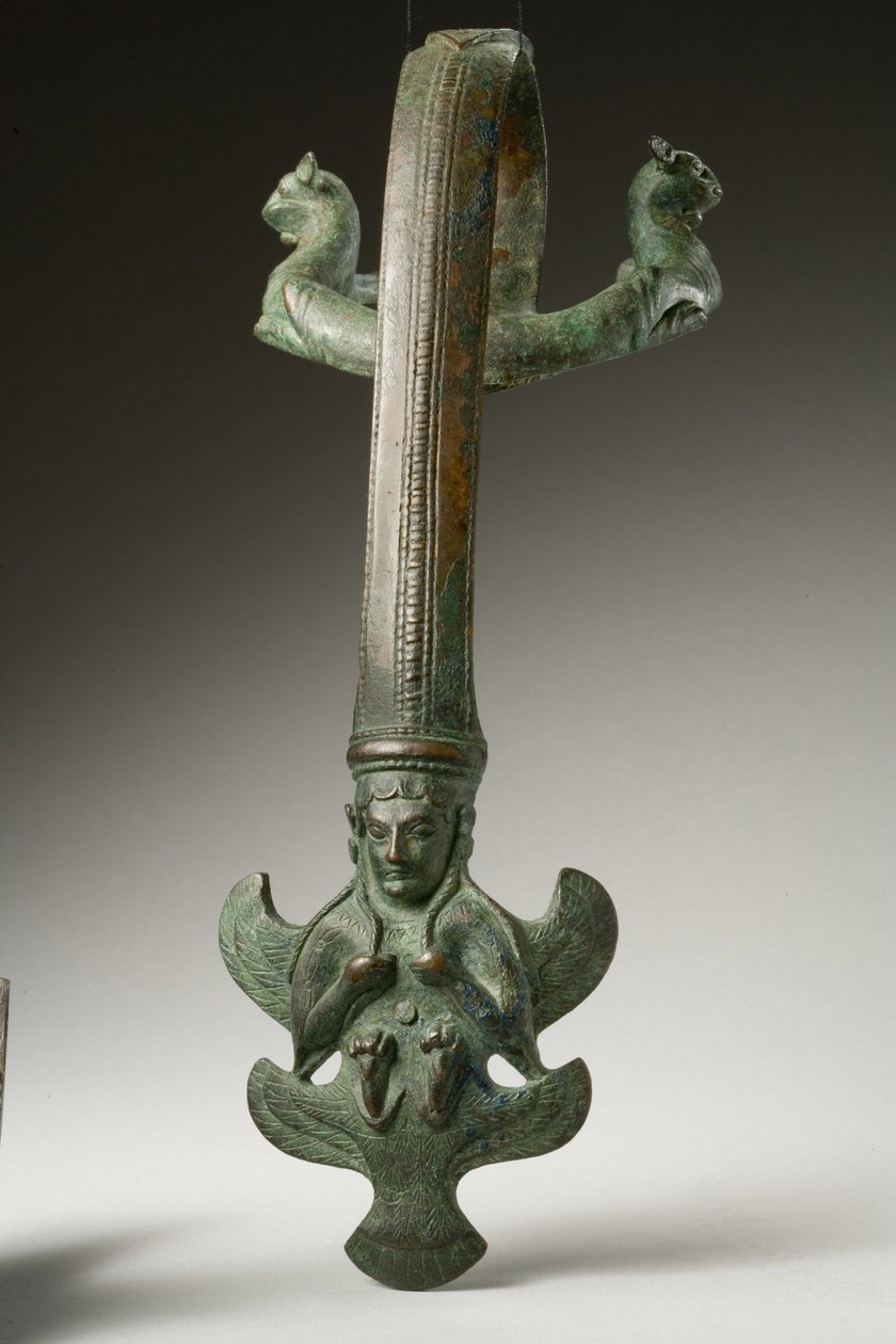 Handvat, begin 5e eeuw v.Chr. (brons) door Etruscan