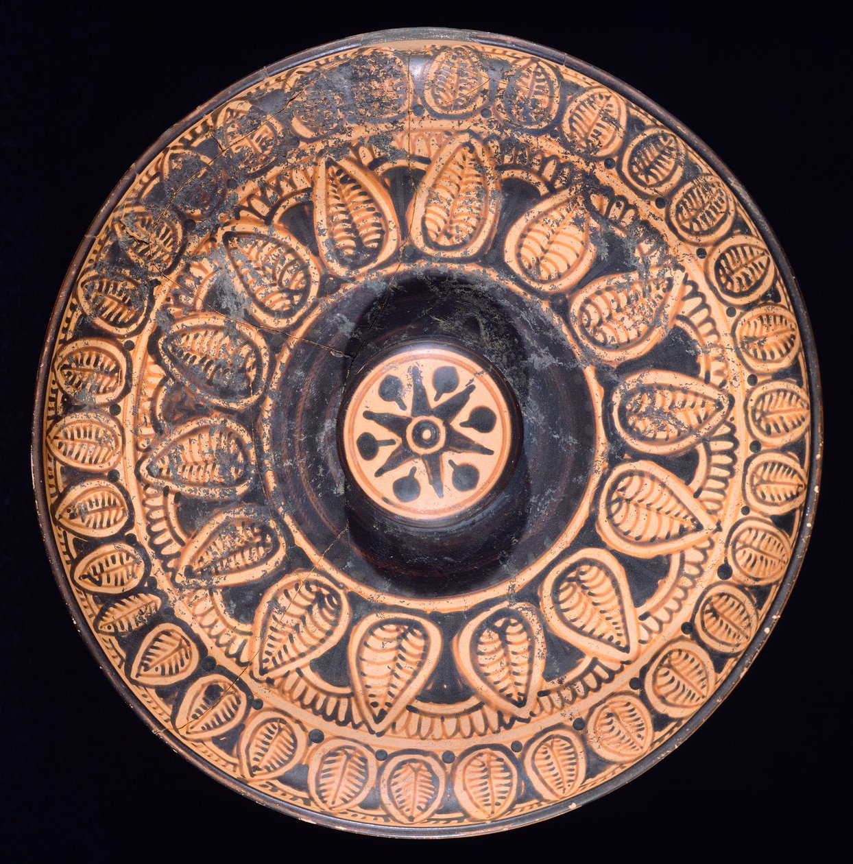 Patera. Roodfigurige aardewerk uit Spina (Emilia Romagna). Etruskische beschaving, 4e eeuw v.Chr. door Etruscan