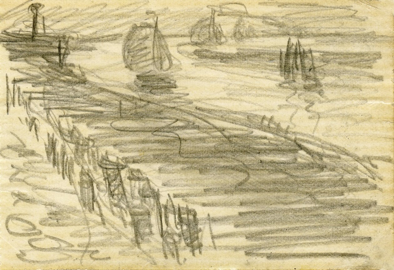 Zeilschepen op de Schelde door Eugeen van Mieghem
