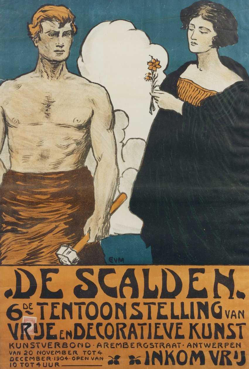 Zesde tentoonstelling De Scalden door Eugeen van Mieghem
