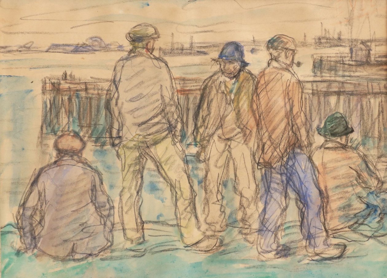 Wachten op de veerboot door Eugeen van Mieghem