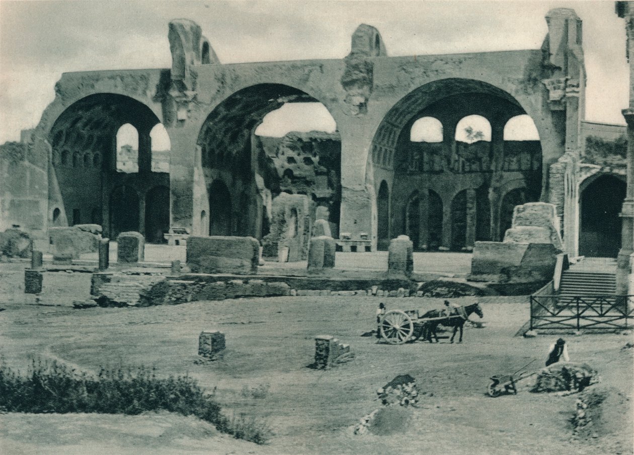 Basiliek van Maxentius en Constantijn in het Forum Romanum, Rome, Italië, 1927 door Eugen Poppel
