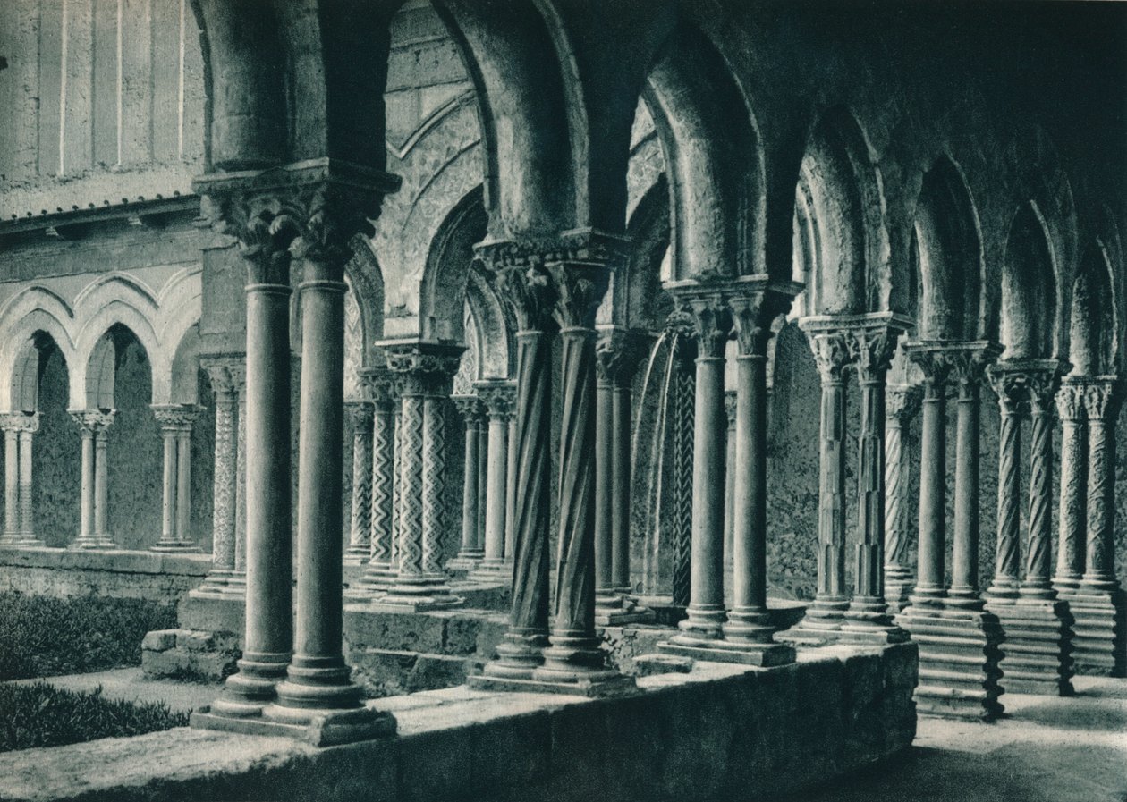Kloosters van het Benedictijnse klooster, Monreale, Sicilië, Italië door Eugen Poppel