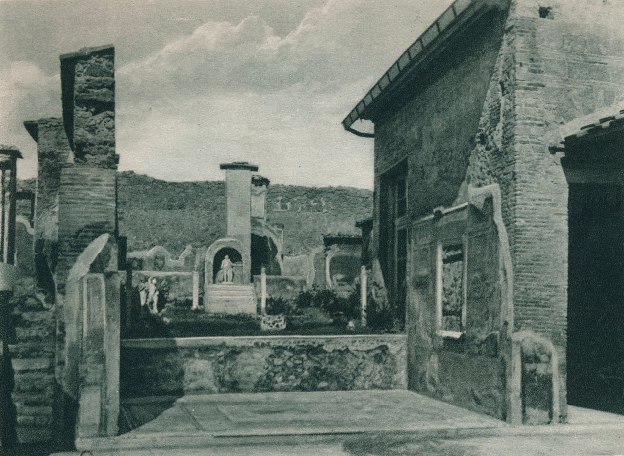 Straat die naar het forum leidt, Pompeii, Italië, 1927 door Eugen Poppel