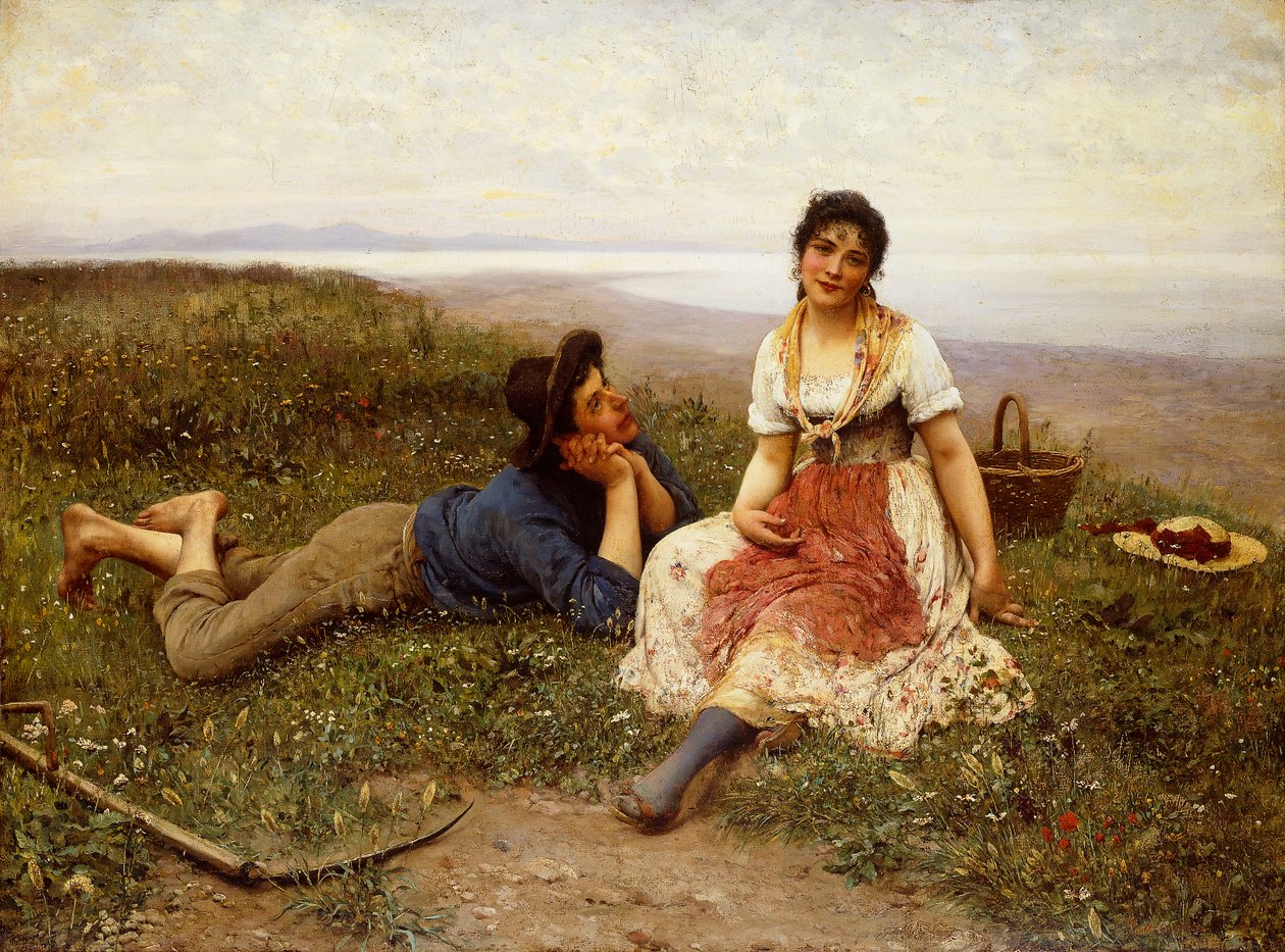 Flirtatie door Eugen von Blaas