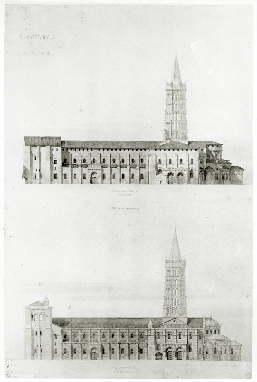Basiliek van St. Sernin, Toulouse door Eugene Emmanuel Viollet le Duc