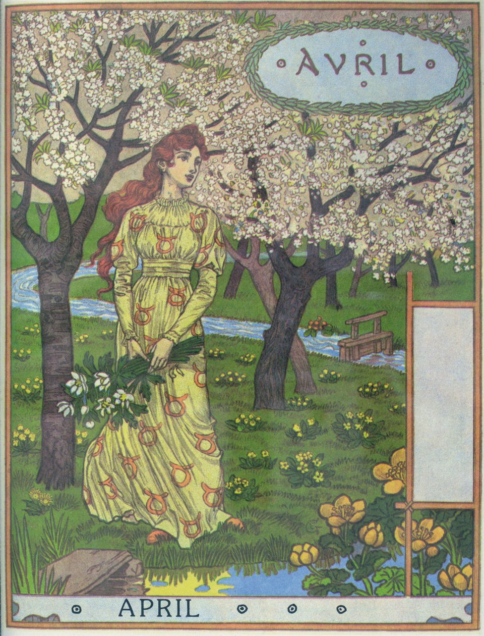 April door Eugene Grasset