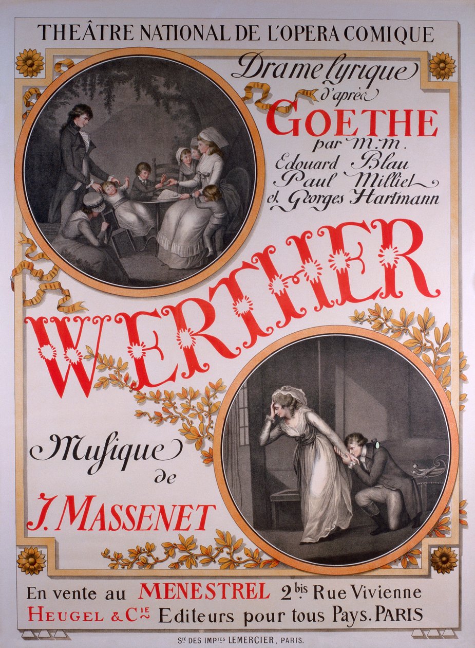 Werther, opera door Jules Massenet gebaseerd op Goethes Het lijden van de jonge Werther door Eugene Grasset