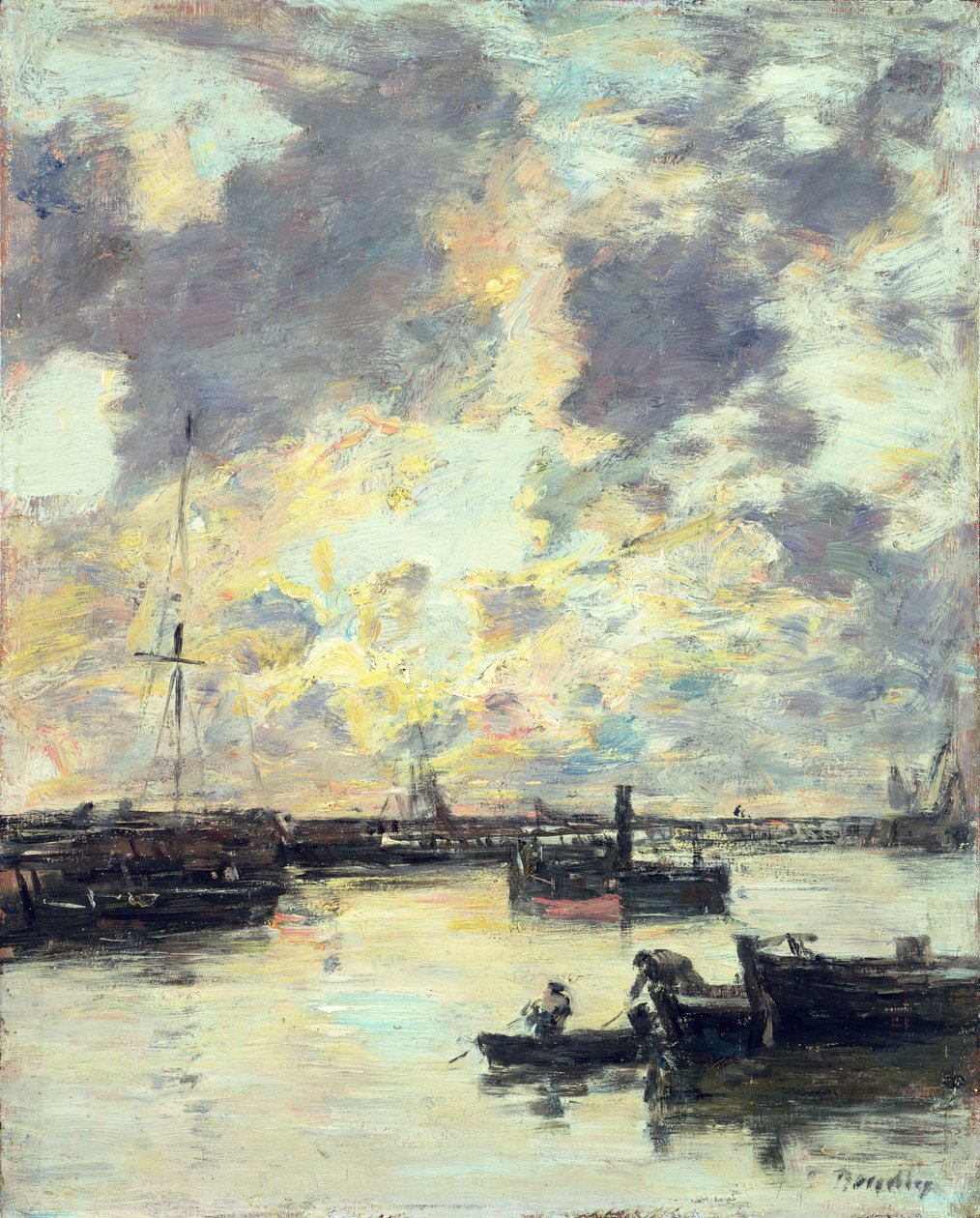 De Haven, c.1895 door Eugene Louis Boudin
