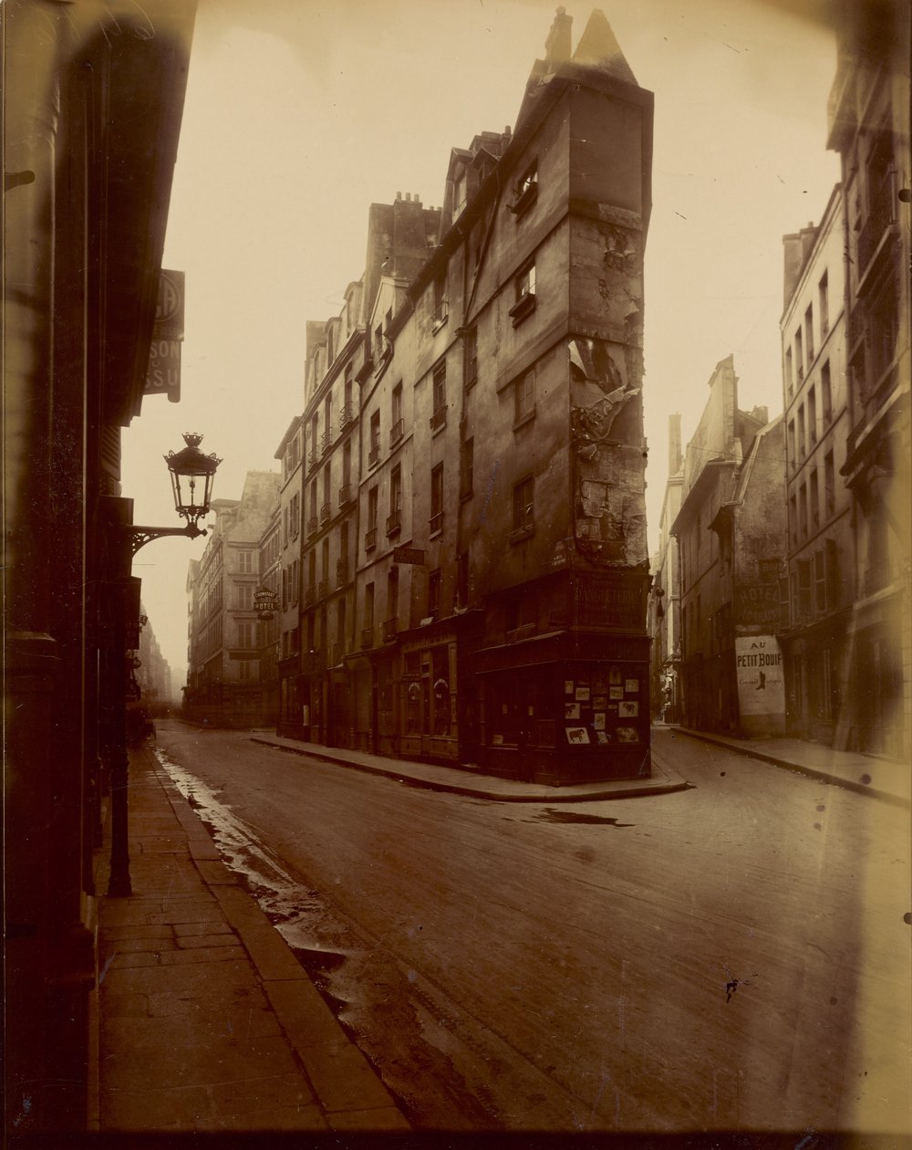 Hoek van de rue de Seine door Eugène Atget