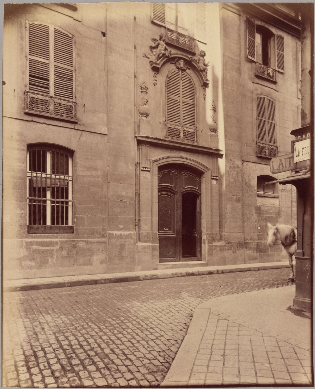 Pastorie Saint-Merri, rue de la Verrerie door Eugène Atget