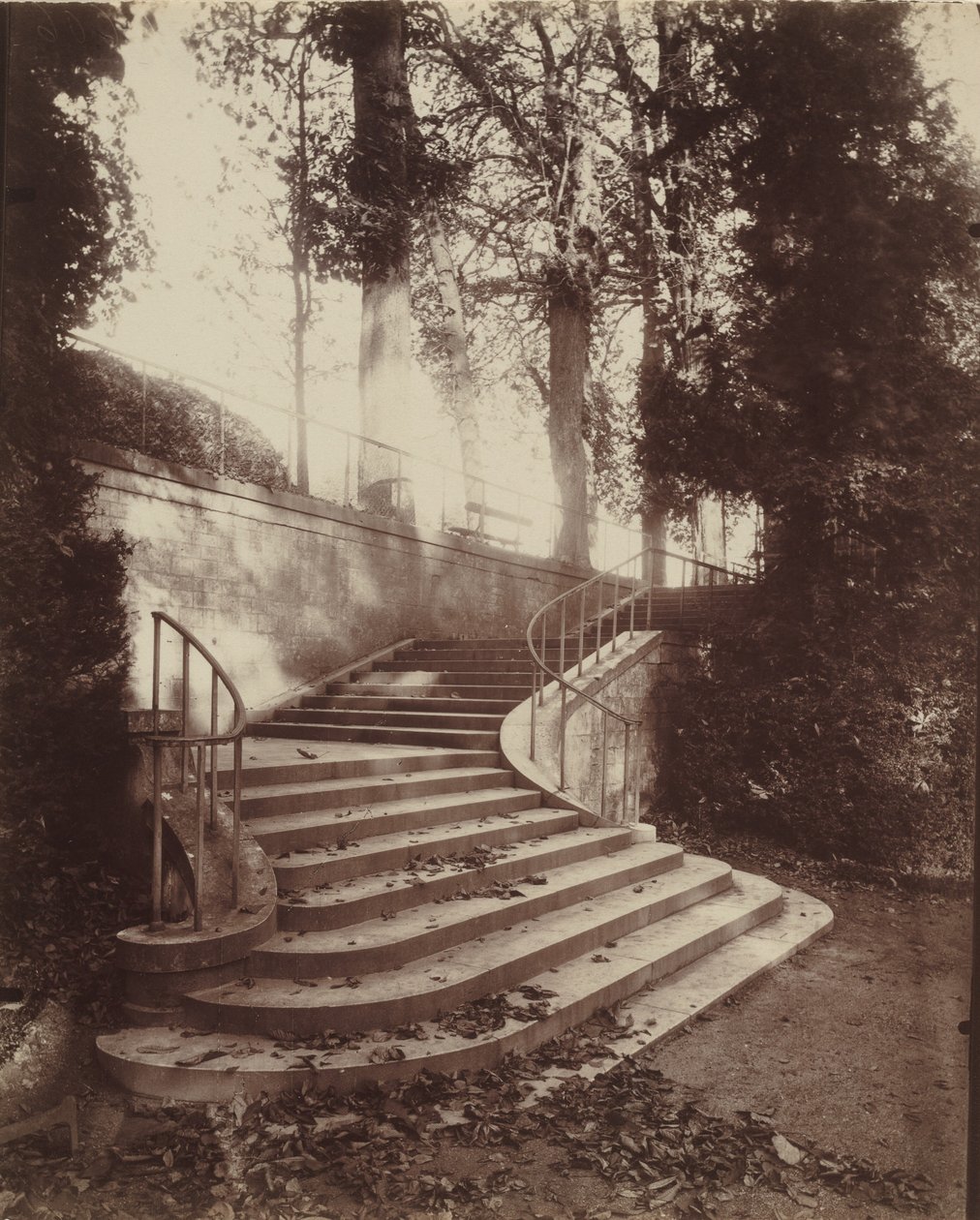 De trappen bij Saint-Cloud door Eugène Atget
