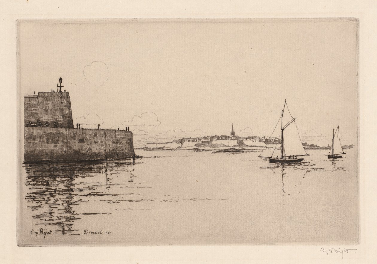 Saint-Malo gezien vanuit Dinard door Eugene Bejot