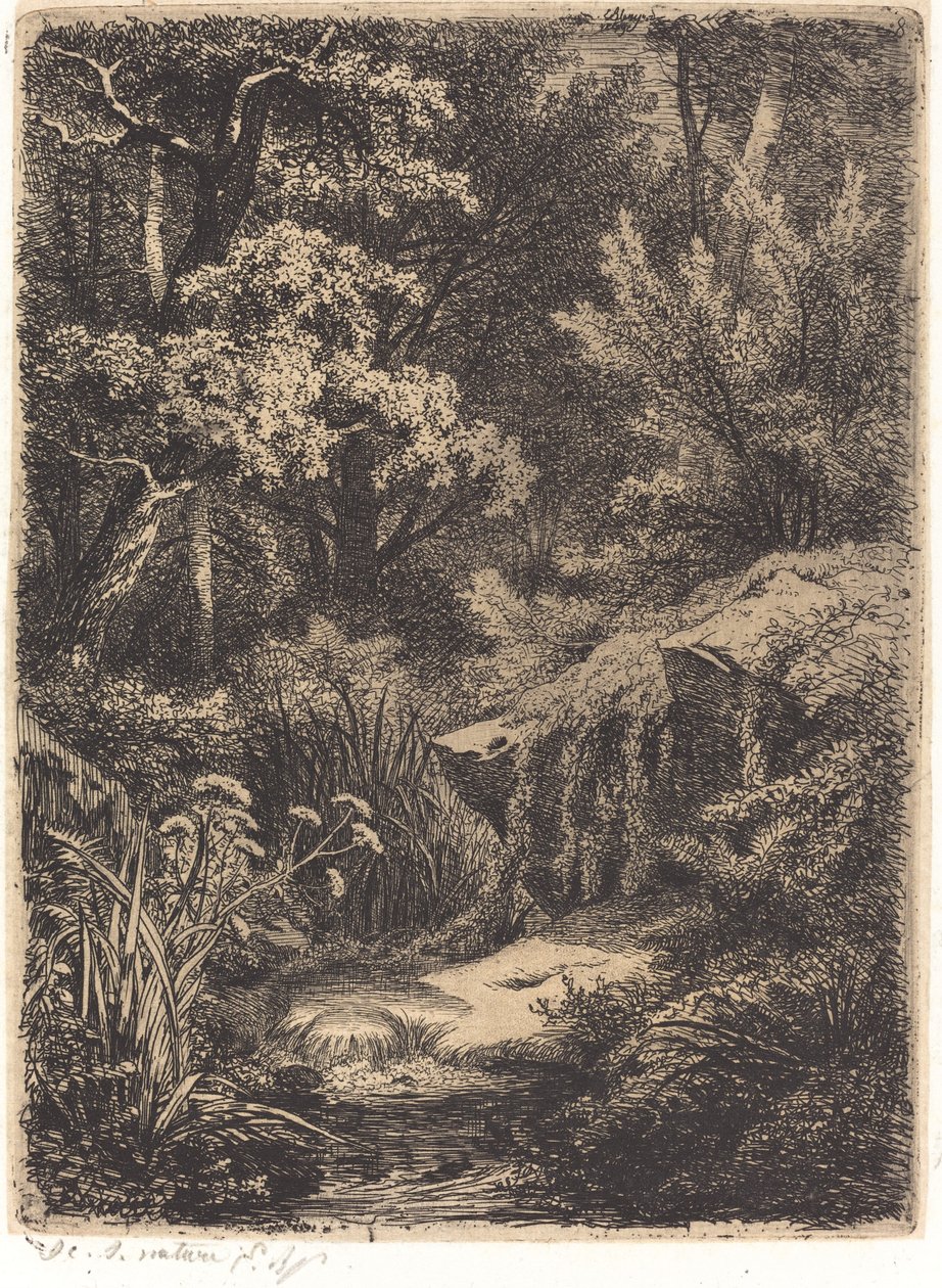 Le petit ruisseau, gepubliceerd 1849 door Eugene Bléry