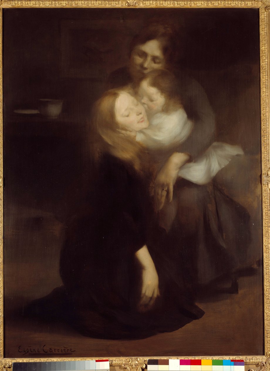 Intimiteit of de grote zus door Eugène Carrière