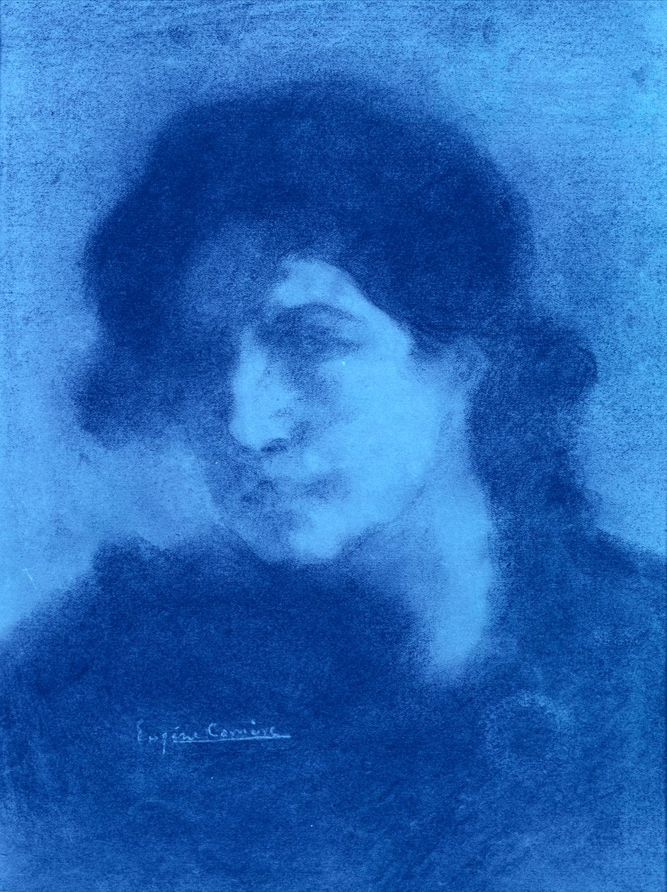 Portret van een vrouw door Eugène Carrière