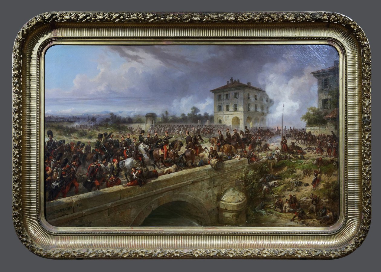 De Keizerlijke Garde bij de Pont de Magenta, 4 juni 1859 door Eugene Charpentier
