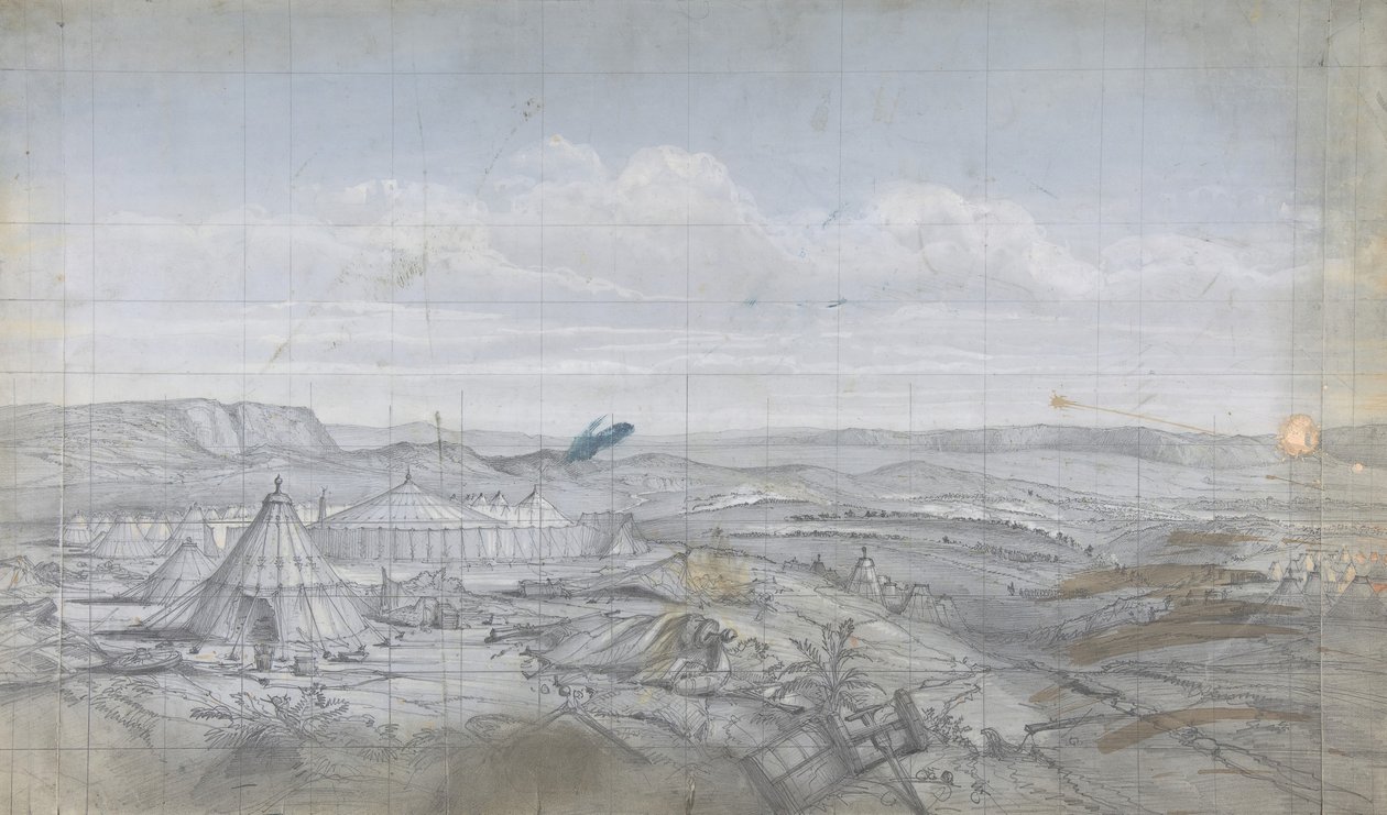 Ontwerp voor een Toneelset in de Opéra, Parijs, 1830-90 door Eugene Ciceri