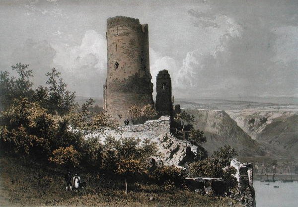 De Kattentoren, Rijnvallei door Eugene Ciceri