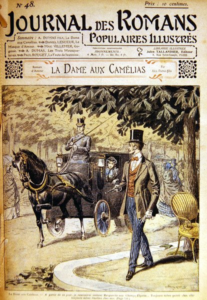 Armand ontmoet Marguerite op de Champs-Elysees, illustratie voor 