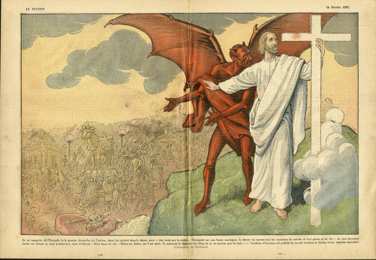 Illustratie van Eugene Damblans (1865-1945) in Le Pelerin door Eugene Damblans