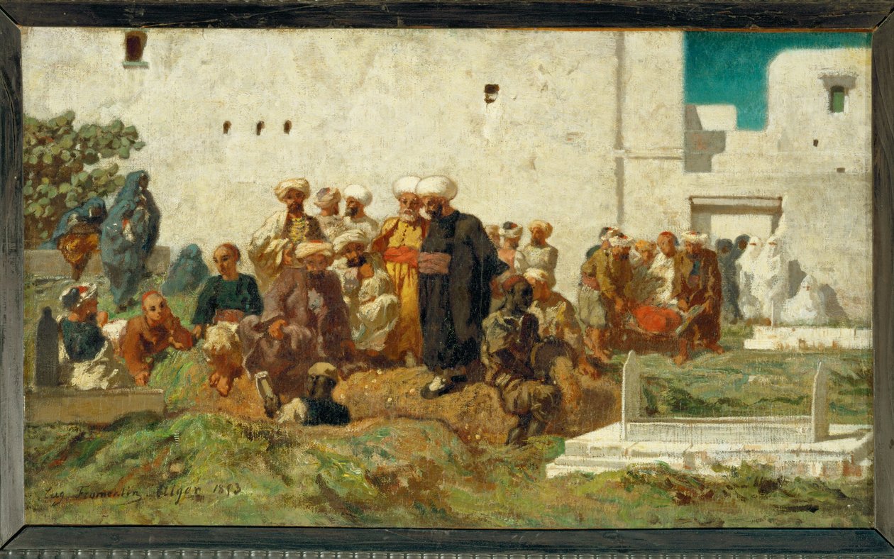 Enterrement maure - een moorse begrafenis ... door Eugène Fromentin