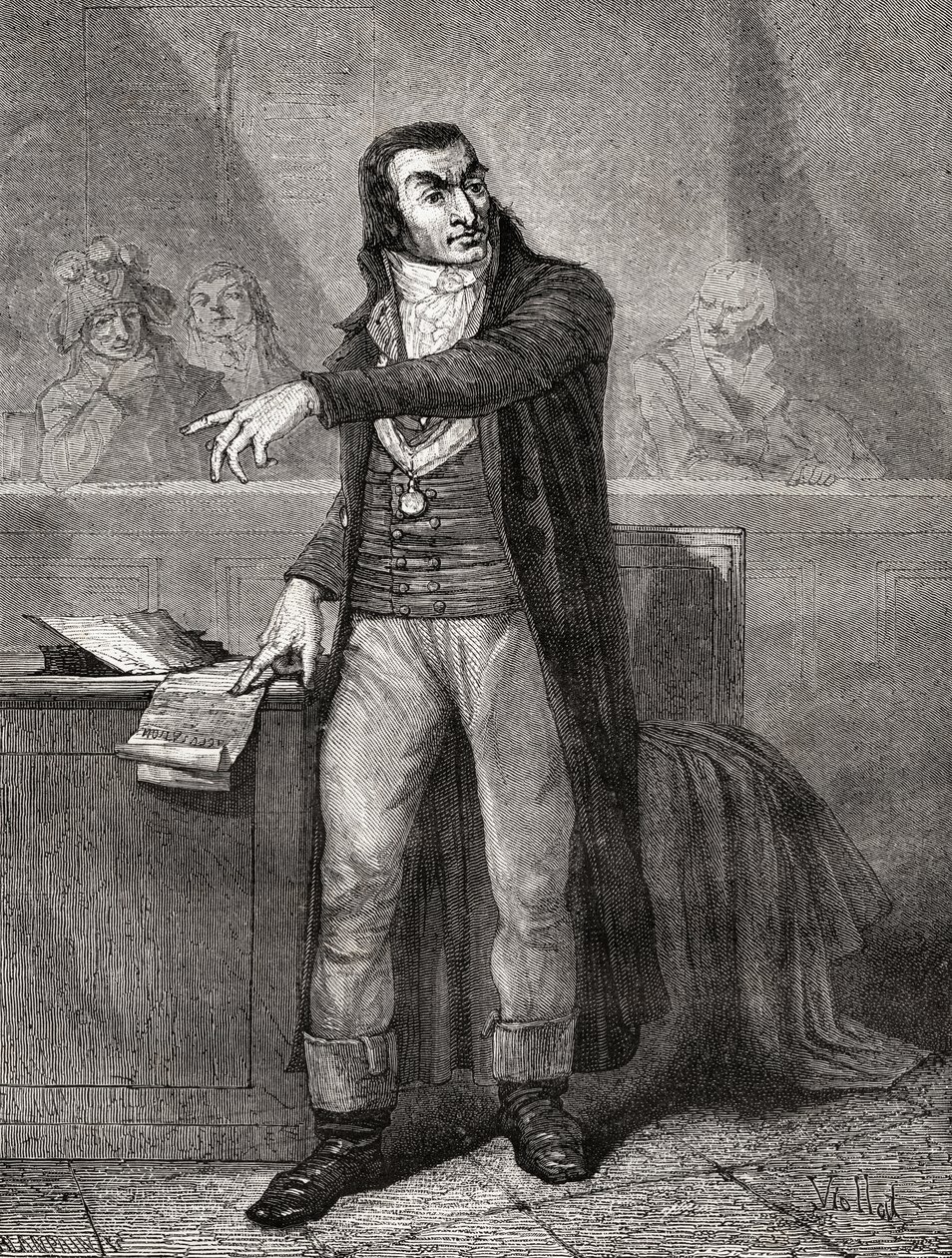 Antoine Quentin Fouquier-Tinville (1746-95), gegraveerd door Blanpain door Eugene Joseph Viollat