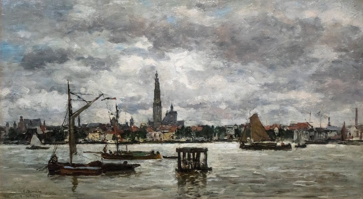 Antwerp The Scheldt door Eugene Louis Boudin