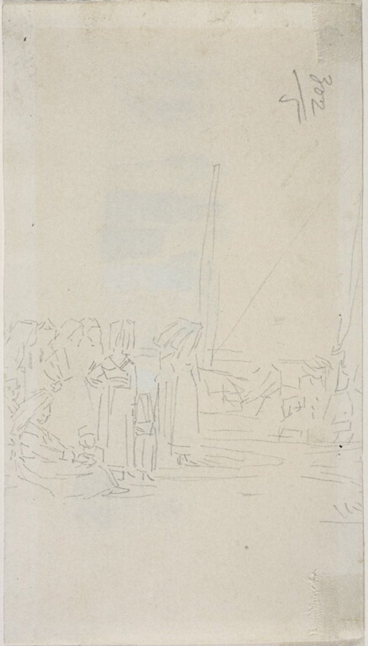 Bretonse vrouwen op het strand door Eugene Louis Boudin