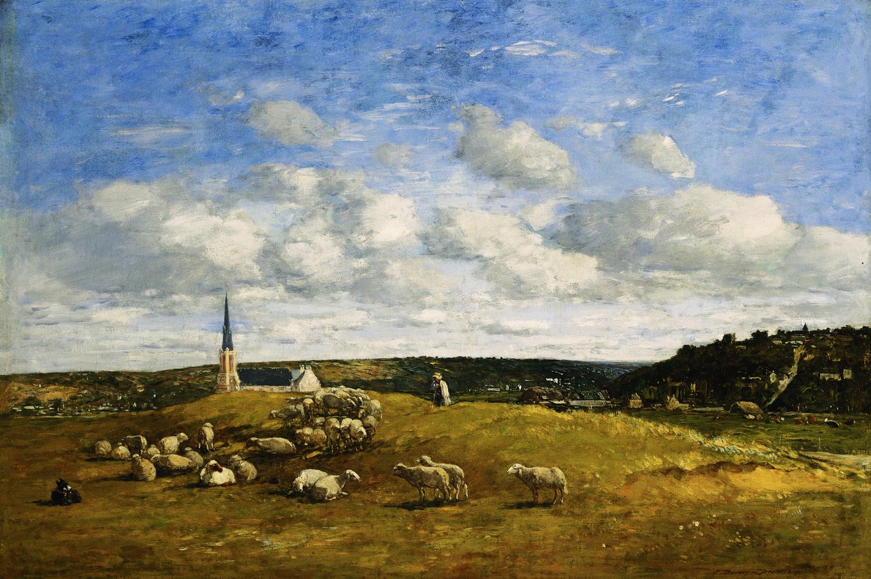 Deauville, 1870-1874 door Eugene Louis Boudin