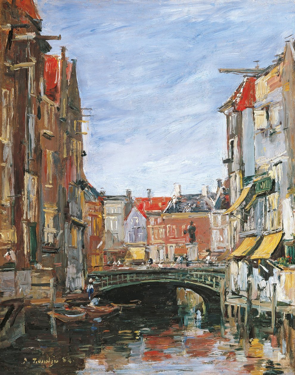 La Place Ary Scheffer, Dordrecht door Eugene Louis Boudin