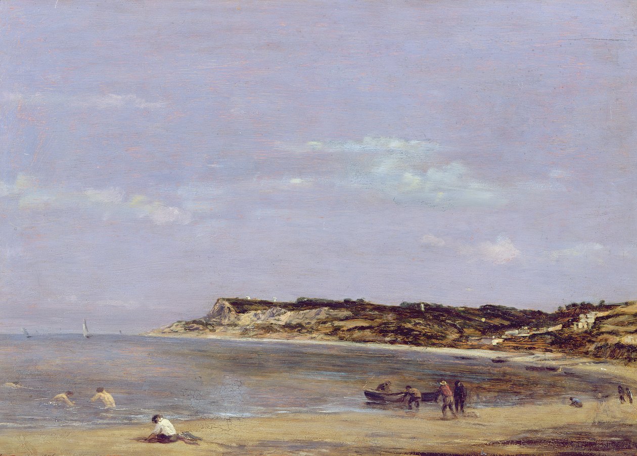 De Kust bij La Heve, 1856 door Eugene Louis Boudin