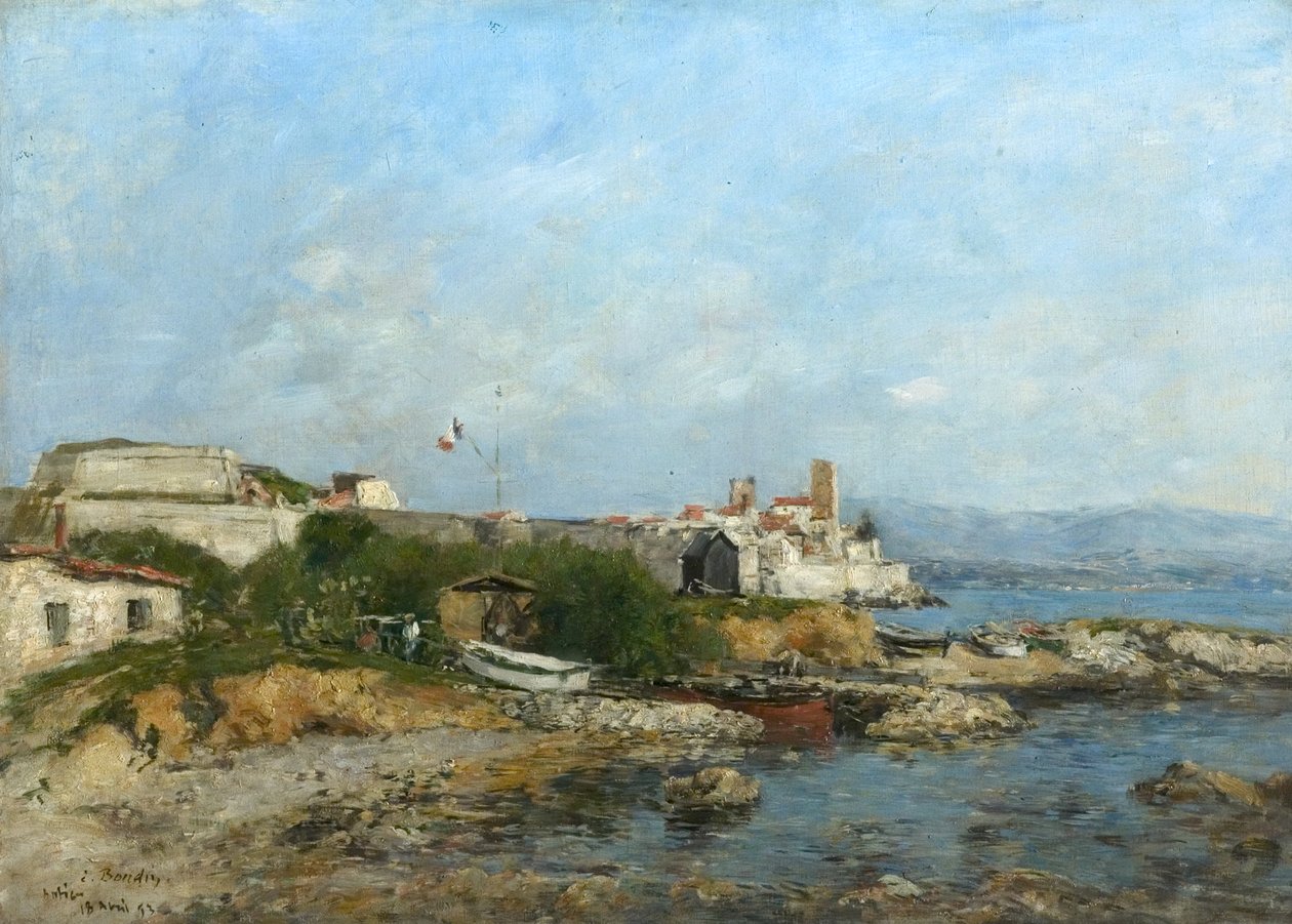 De vestingwerken van Antibes, Frankrijk door Eugene Louis Boudin