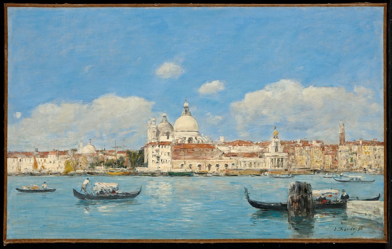 Venetië, de Salute, het Douanehuis en het begin van het Canal Grande door Eugene Louis Boudin