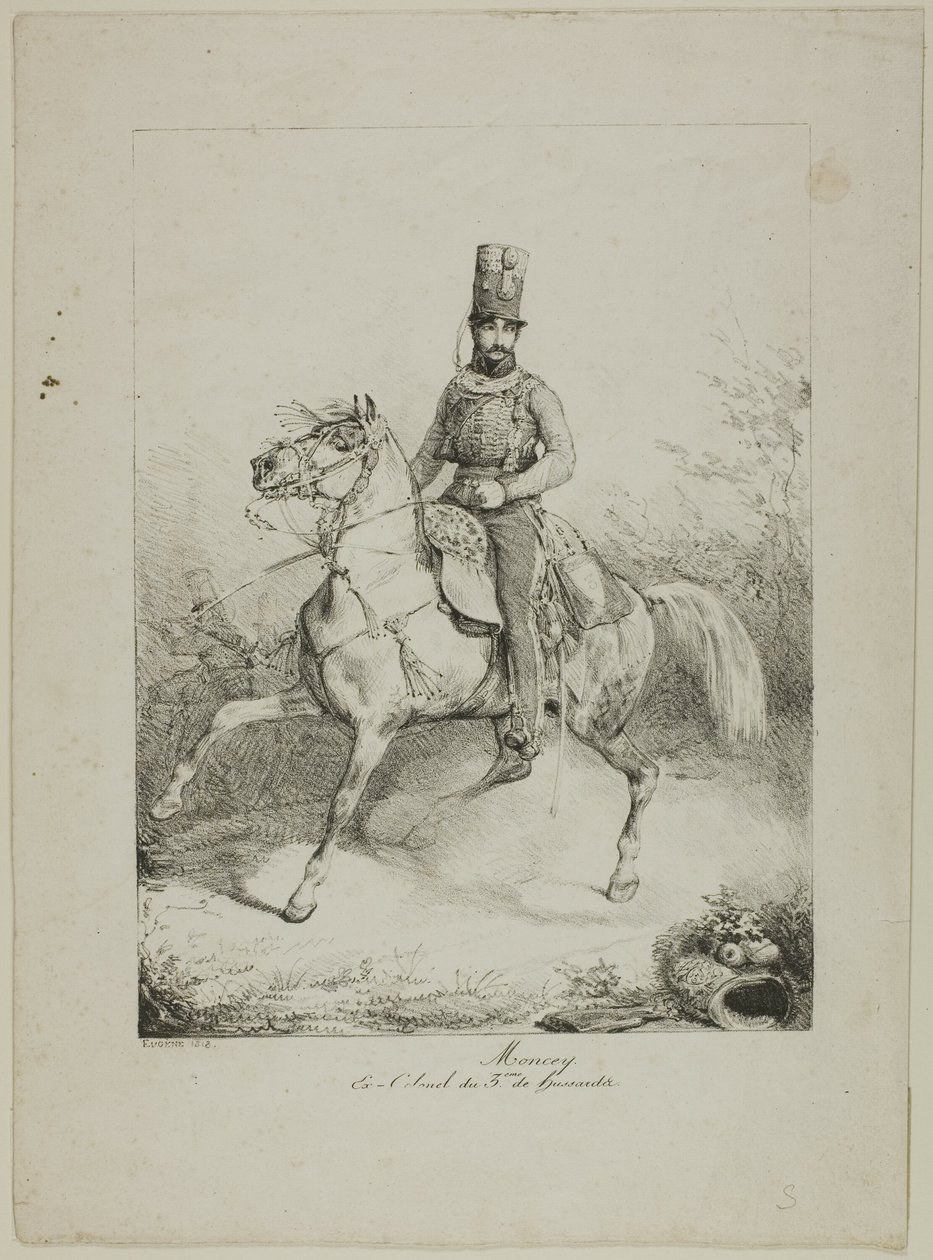 Moncey, Ex-kolonel van het 3e Huzarenregiment door Eugene Louis Lami