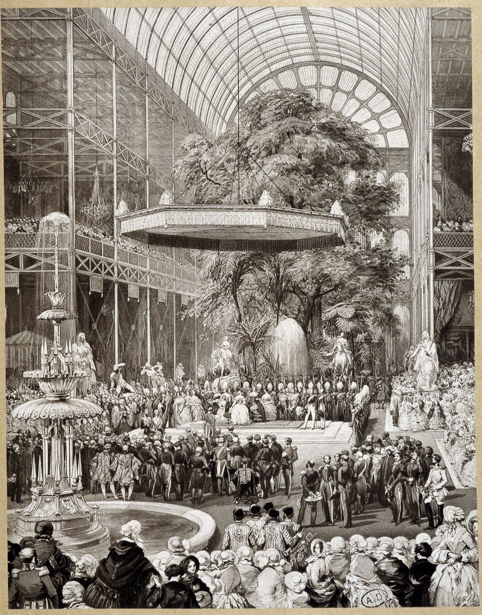 Opening van de Wereldtentoonstelling van 1851 in Londen door Lami door Eugene Louis Lami