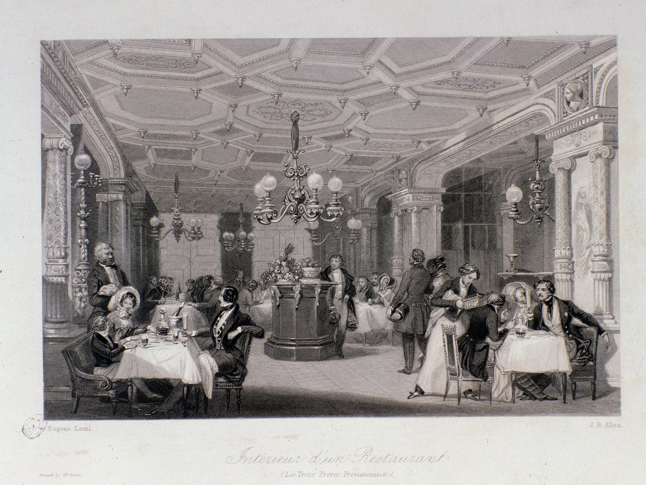 Uitzicht op het interieur van het restaurant 