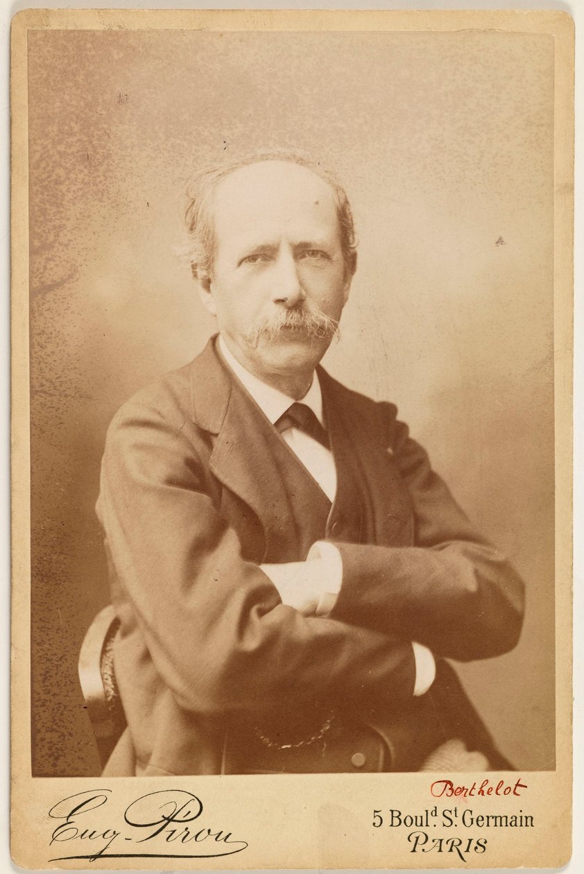 Porträt von Berthelot (Pierre Eugène Marcellin), (1827-1907), Chemiker door Eugene Pirou