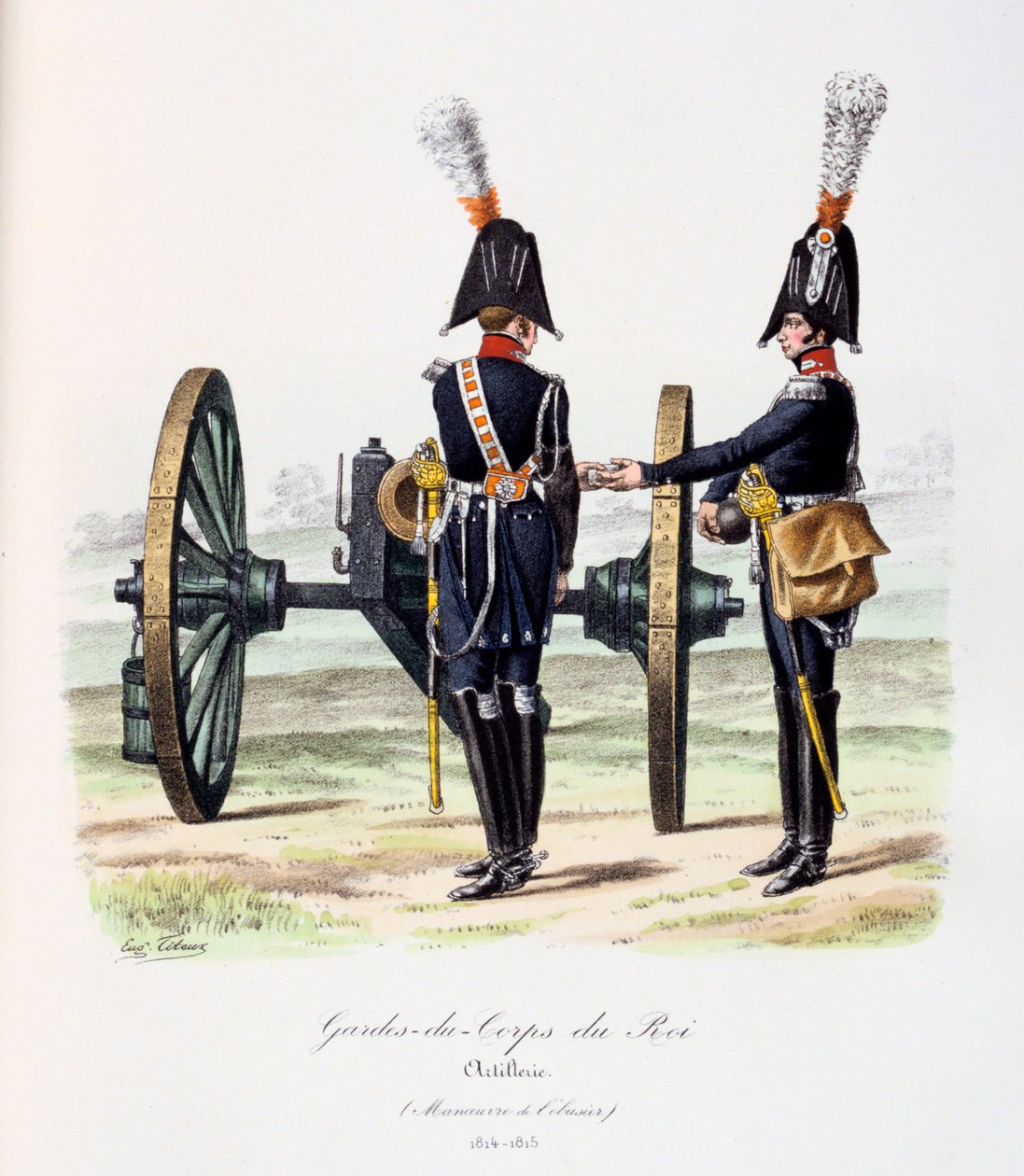 Gardes-du-Corps de Roi, Artillerie, 1814-15 door Eugene Titeux